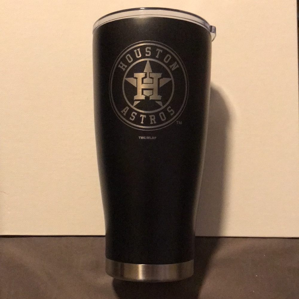 NWT-Houston Astros Authentic Black Stainless Steel EasyGo Tumbler
